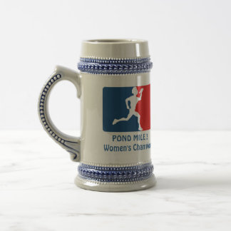 Caneca de cerveja do campeão das mulheres da milha