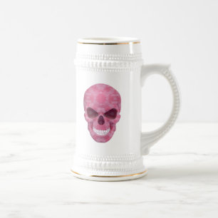 Caneca de cerveja do crânio da Camuflagem Rosa