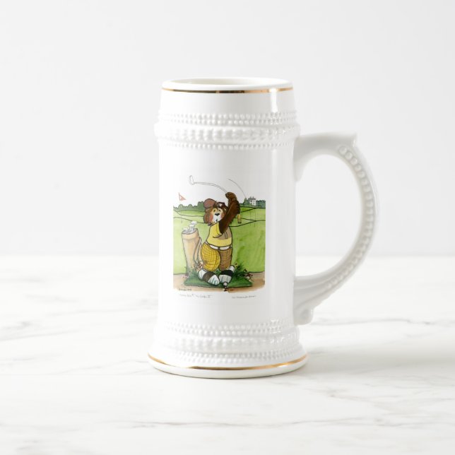 Caneca de cerveja do golfe, cómico (Direita)