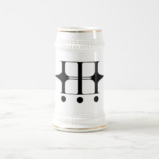 Caneca de cerveja do logotipo de INIMICA