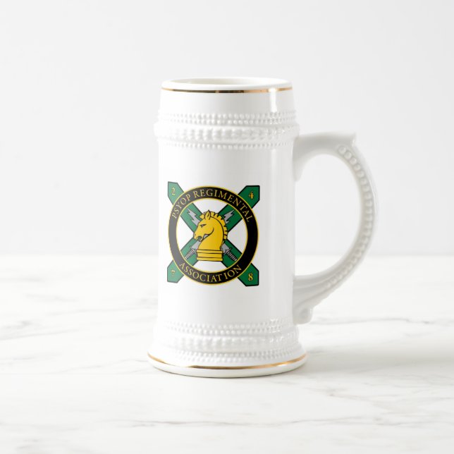Caneca de cerveja do logotipo de PSYOPRA (Direita)