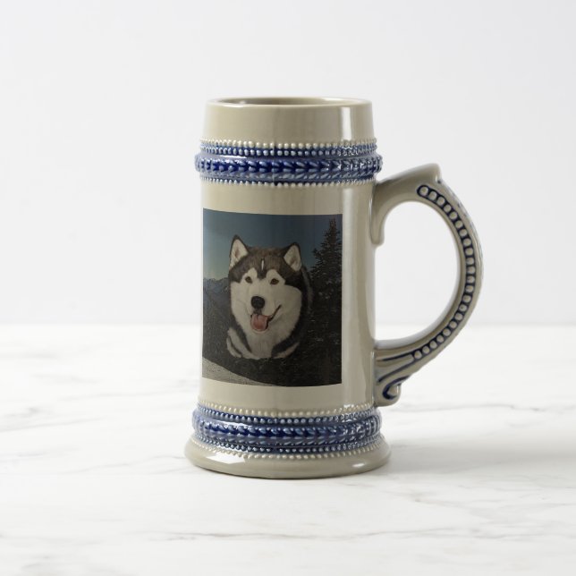 Caneca de cerveja do Malamute do Alasca (Direita)
