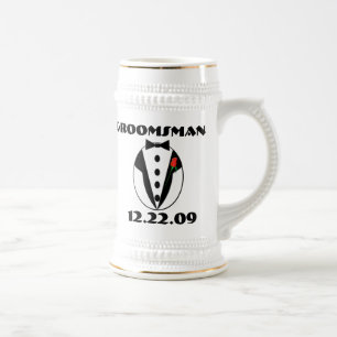 Caneca de cerveja do padrinho de casamento -
