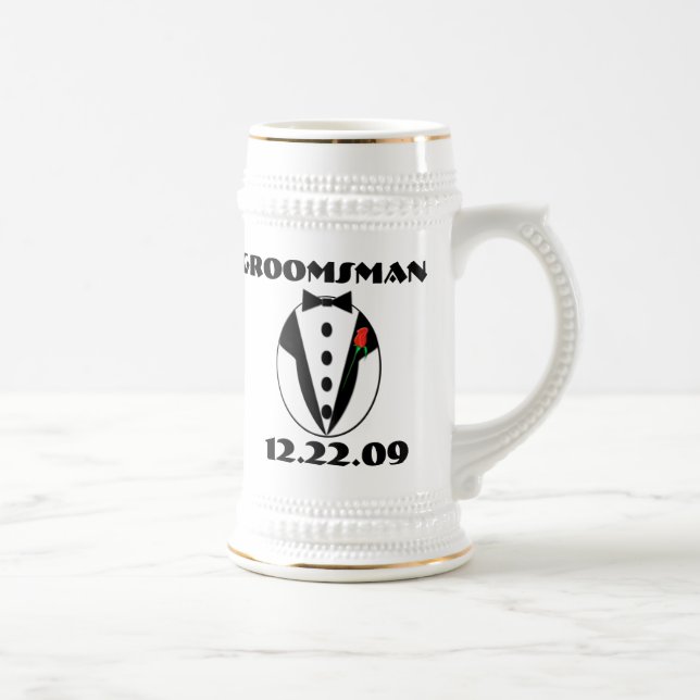 Caneca de cerveja do padrinho de casamento - (Direita)