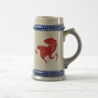 caneca de cerveja do peixe dourado do Tesoura-cut