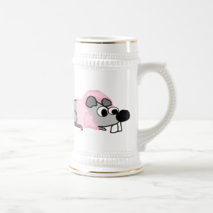 Caneca de cerveja do rato da capa