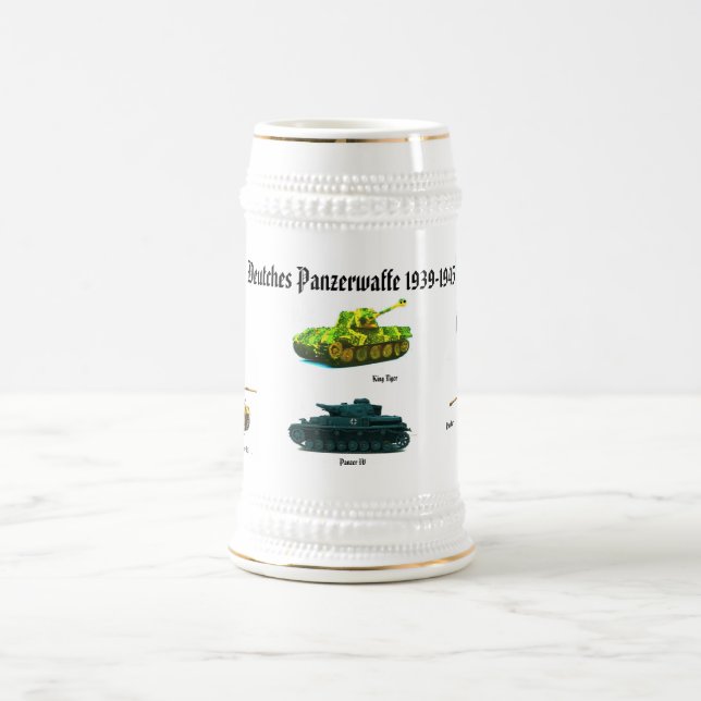 Caneca de cerveja do Tanque Alemão Panzerwaffe (Centro)