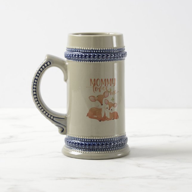 Caneca De Cerveja Doe Deer and Fawn Mamãe me ama (Esquerda)