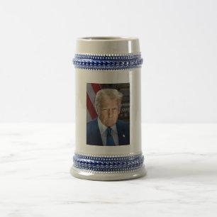 Caneca De Cerveja Donald Trump 2025 Presidente Americano Portrait