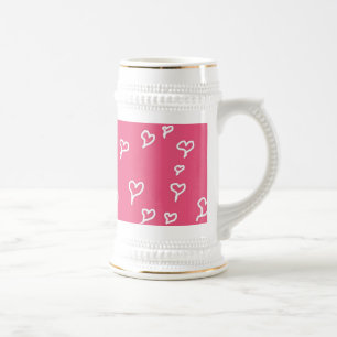 Caneca de cerveja dos corações