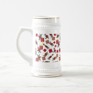 Caneca de cerveja dos elfos natalinos