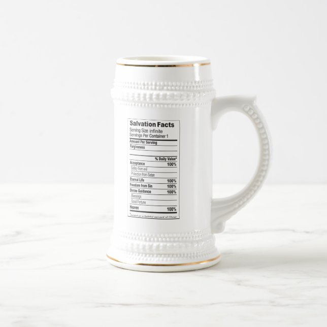 Caneca de cerveja dos fatos do salvação (Direita)