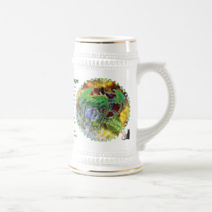 Caneca De Cerveja Dragão Cósmico Esmeralda