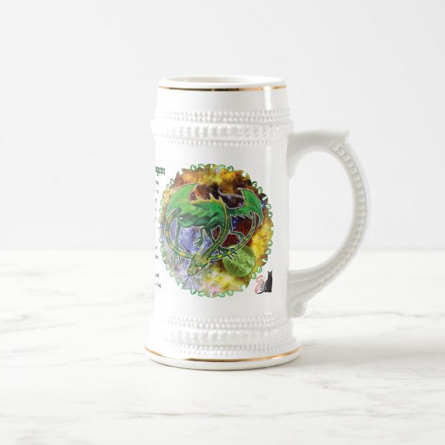 Caneca De Cerveja Dragão Cósmico Esmeralda (Direita)
