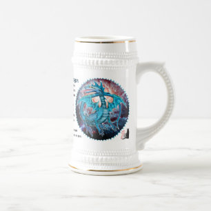 Caneca De Cerveja Dragão Cósmico Turquesa