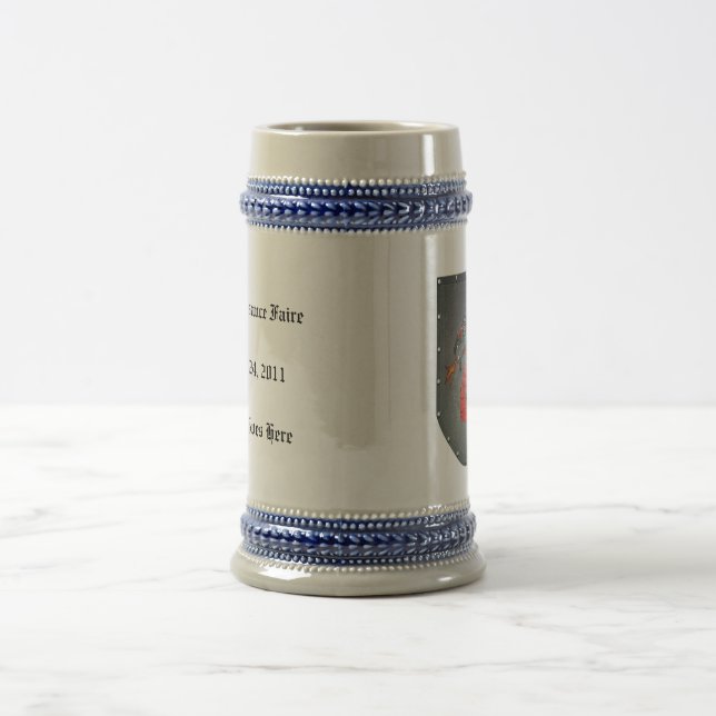 Caneca De Cerveja Dragão do protetor do metal com texto (Centro)