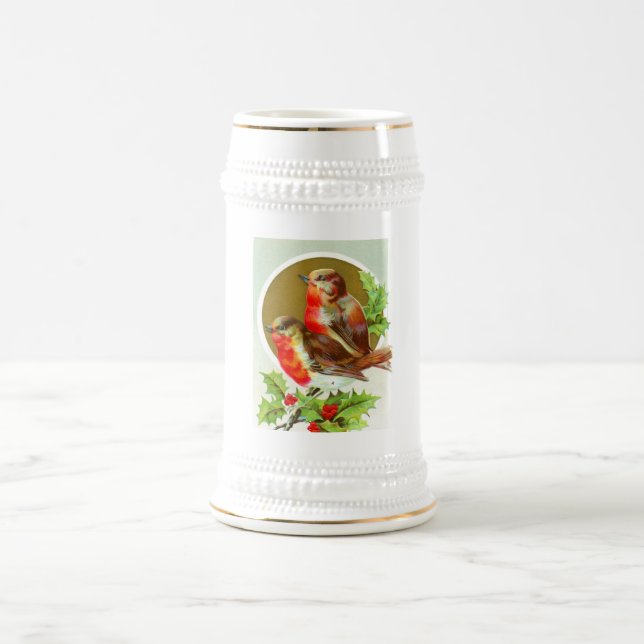 Caneca De Cerveja Duas robins de Natal (Centro)