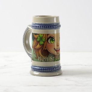 Caneca De Cerveja Duende Alegre - Dia de São Patrício Sorte