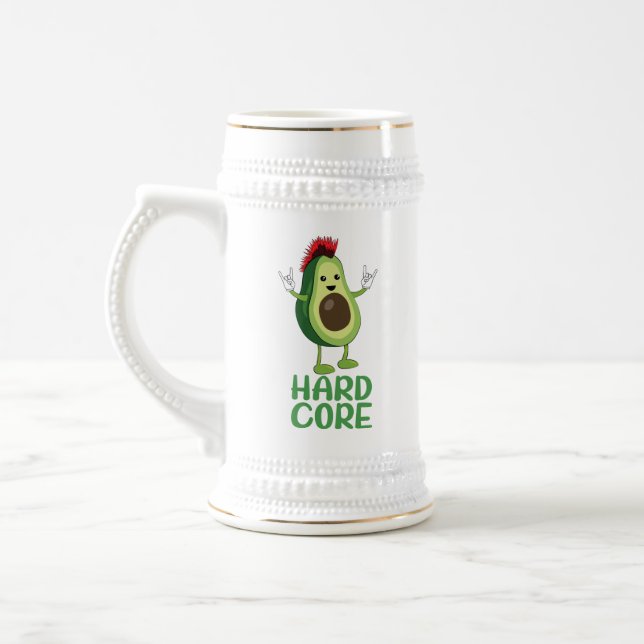 Caneca De Cerveja Duro Core Avocado Funny (Esquerda)