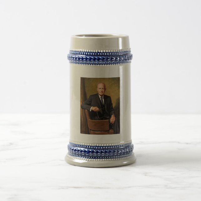 Caneca De Cerveja Dwight Eisenhower Presidente da Casa Branca Retrat (Centro)
