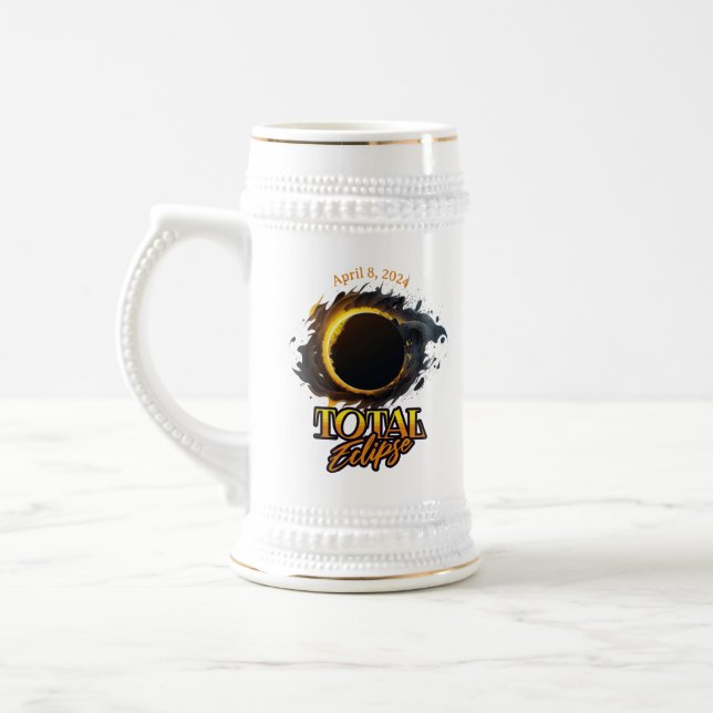 Caneca De Cerveja Eclipse Solar Total 8 de abril de 2024 Comemorativ (Esquerda)