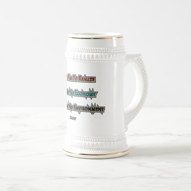 Caneca De Cerveja Economia vs Ambiente (Frente Esquerda)
