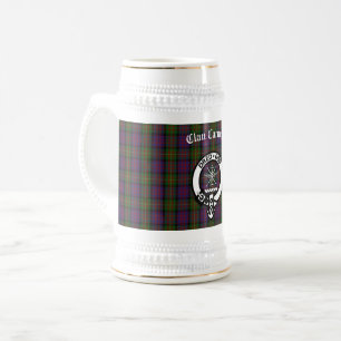 Caneca De Cerveja Emblema da Crista do Clã Carnegie e Tartan 