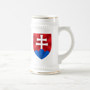 Caneca De Cerveja Emblema de Slovakia para Slovaks