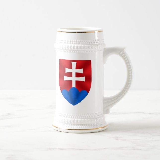 Caneca De Cerveja Emblema de Slovakia para Slovaks (Direita)