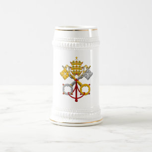 Caneca De Cerveja Emblema do papa oficial Símbolo Revestimento do
