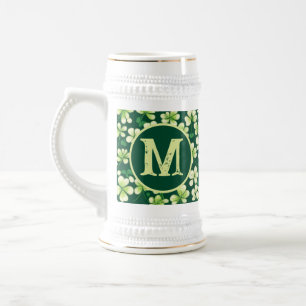 Caneca De Cerveja Emerald Shamrock Tapeçaria com o Verde Escuro