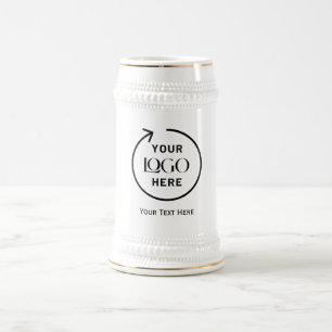 Caneca de Cerveja Empresarial Simples com Logotipo