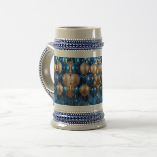 Caneca De Cerveja Encantando presentes de café azul e Dourado - Sonh