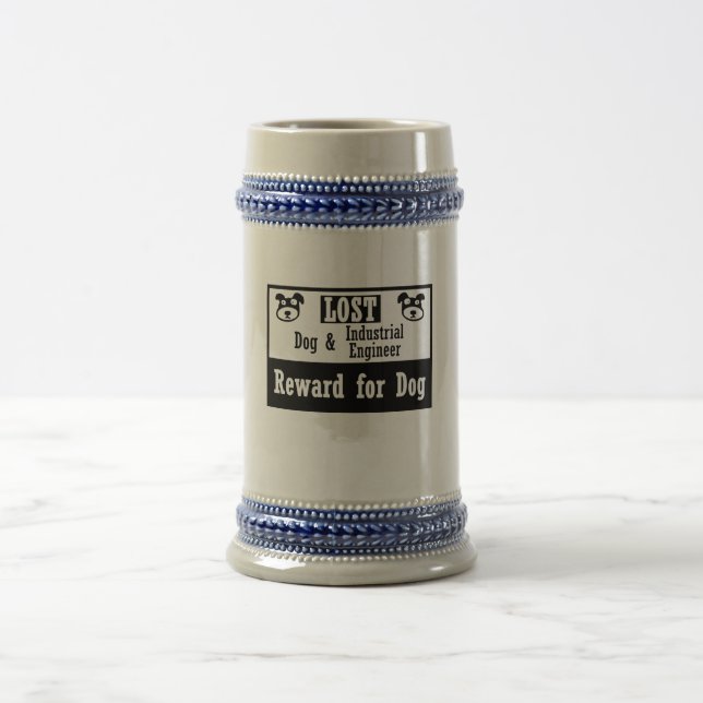 Caneca De Cerveja Engenheiro industrial do cão perdido (Centro)
