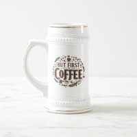 Caneca de cerveja engraçada para amantes de café
