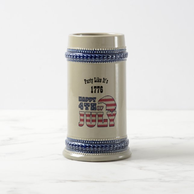 Caneca De Cerveja Engraçado 4 de julho - Festa Como Sua 1776 (Centro)