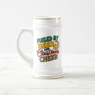 Caneca De Cerveja Engraçado animado Natal animado arte de cerveja