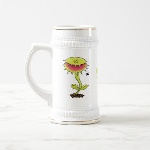 Caneca De Cerveja Engraçado carnívoro Venus mosca cartoon
