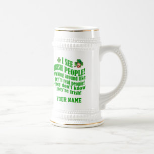 Caneca De Cerveja Engraçado Dia de São Patrício irlandês