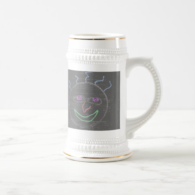 Caneca De Cerveja Engraçado Enfrenta Mug (Direita)