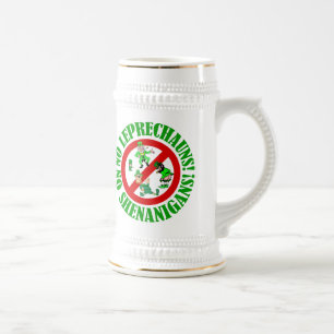 Caneca De Cerveja Engraçado não há Dia de São Patrício de duende