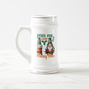 Caneca De Cerveja Engraçado Natal animado arte de palavras