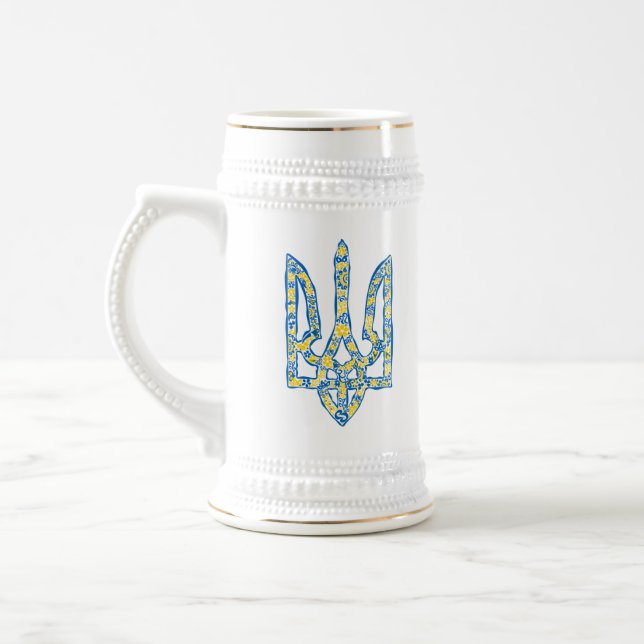 Caneca De Cerveja Énica nacional ucraniana emblem trident trizub  (Esquerda)