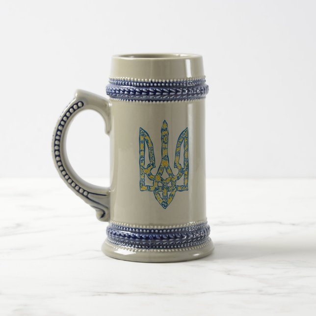 Caneca De Cerveja Énica nacional ucraniana emblem trident trizub (Esquerda)
