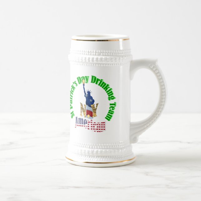 Caneca De Cerveja Equipe de bebendo de Patrick da Rua Personalizada (Direita)