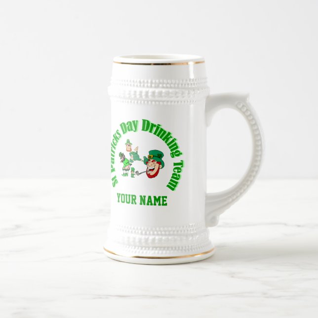Caneca De Cerveja Equipe de bebendo de Patrick da Rua Personalizada (Direita)