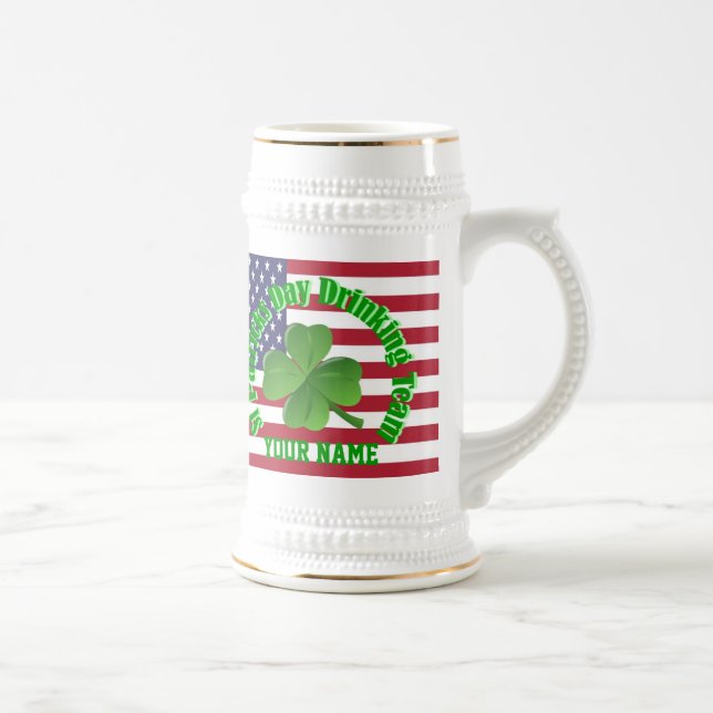 Caneca De Cerveja Equipe de bebendo de Patrick da Rua Personalizada (Direita)