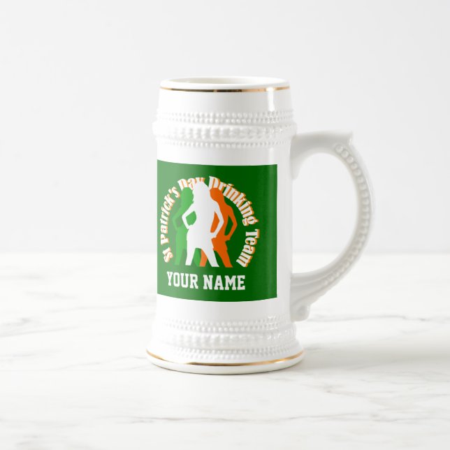 Caneca De Cerveja Equipe de bebendo de Patrick, Rua de menina (Direita)