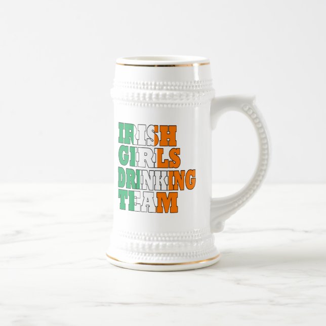 Caneca De Cerveja Equipe de bebendo de raparigas irlandesas (Direita)