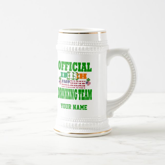 Caneca De Cerveja Equipe Irlandesa de bebendo (Direita)